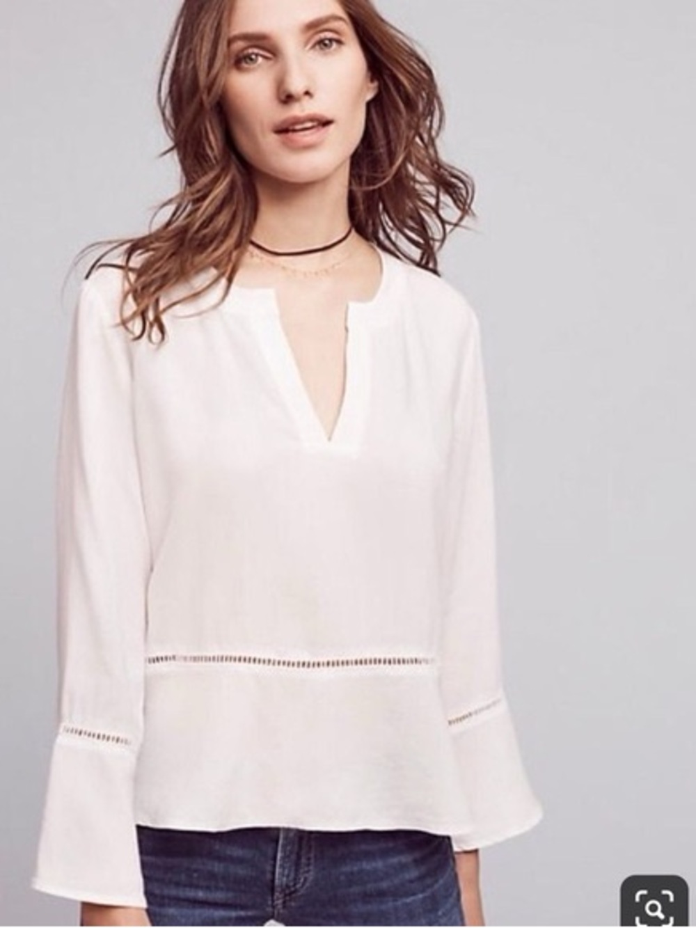 Anthropologie Cloth & Stone Cream Top